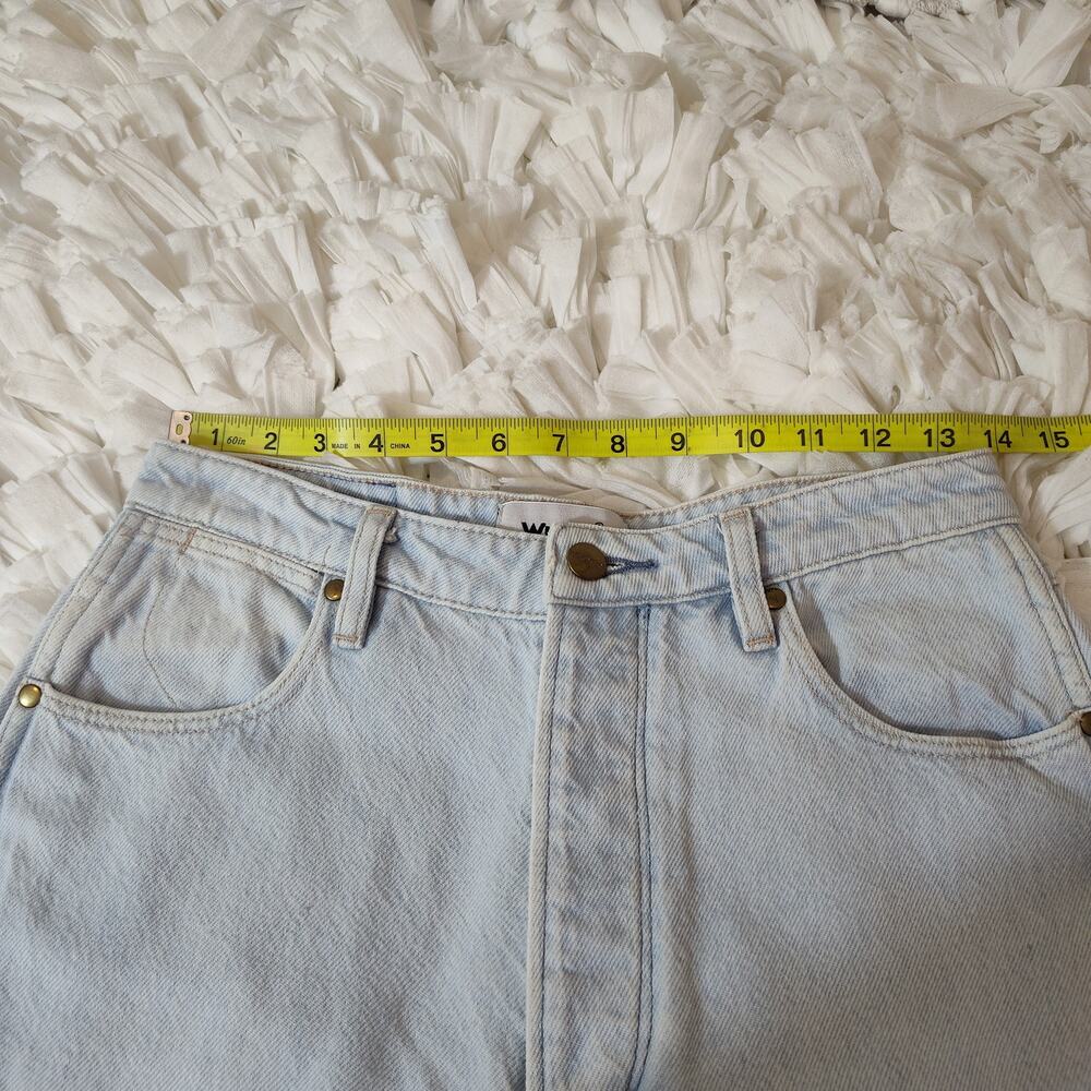 WRANGLER DISTRESSED HIGH WAISTED JEANS LITA WOMEN SIZE 10 BUTTONFLY  LIGHT WASH - Picture 15 of 17